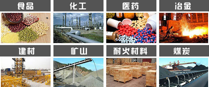直徑1000型振動(dòng)篩使用的行業(yè):食品，化工，醫(yī)藥，冶金，建材，礦山，耐火材料，煤炭等行業(yè)。