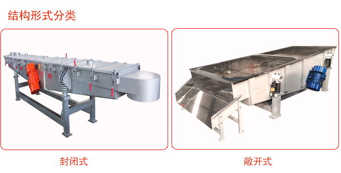 振動輸送機(jī)分為封閉式與敞開式兩種。