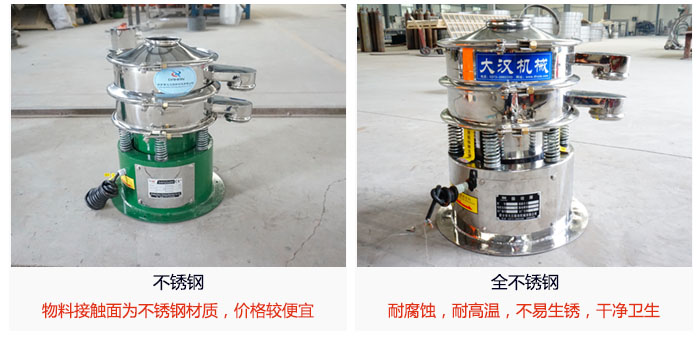 小型圓形篩做工采用：內(nèi)外拋光的制作方法，能夠保證產(chǎn)品的干凈。