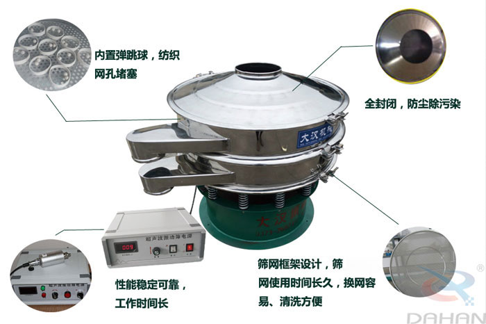 　三氯蔗糖粉超聲波振動(dòng)篩特點(diǎn)：內(nèi)置彈跳球，紡織網(wǎng)孔堵塞，全封閉，防塵除污染，性能穩(wěn)定可靠工作時(shí)間長，篩網(wǎng)框架設(shè)計(jì)，篩網(wǎng)使用時(shí)間長久，換網(wǎng)容易，清洗方便。