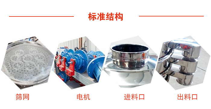 標準篩，篩網(wǎng)，電機，進料口，出料口